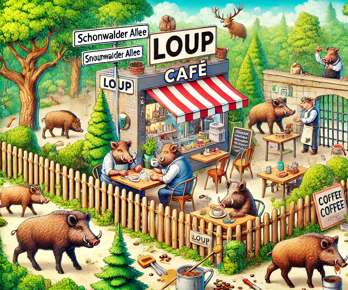 Cafe Loup im Schweinegehege in der Schönwalder Allee