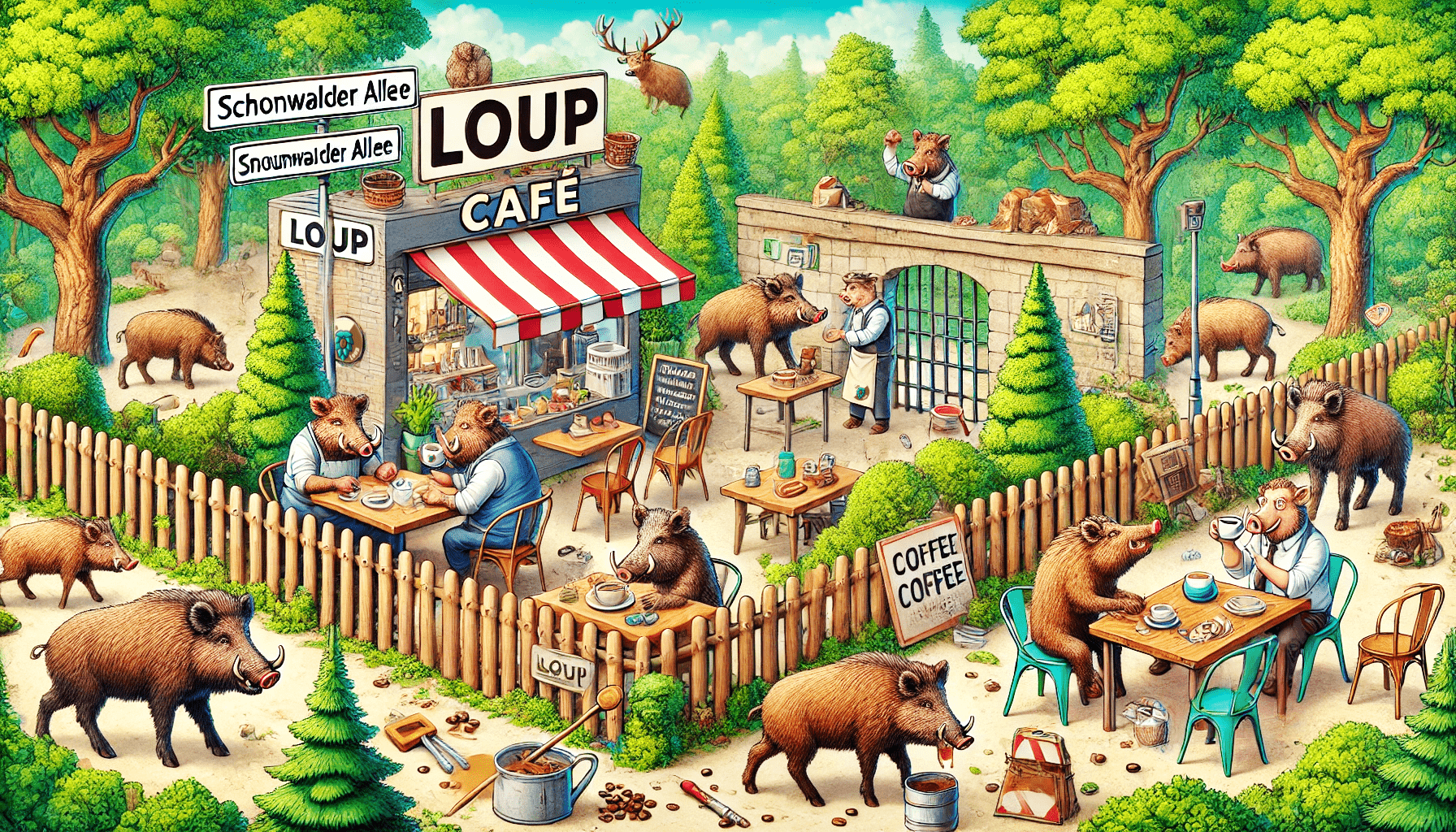 Cafe Loup im Schweinegehege